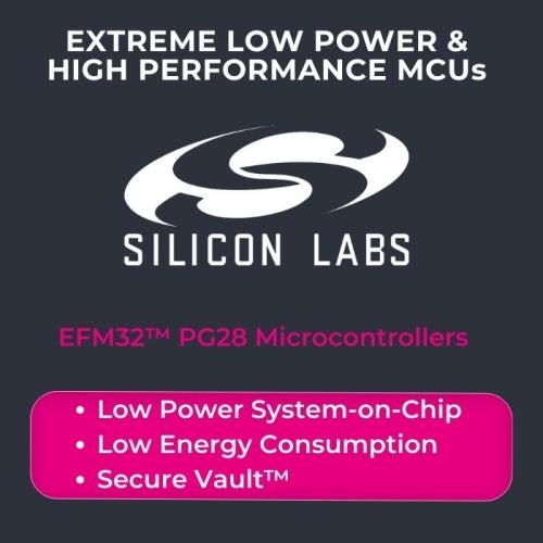 Silicon Labs EFM32PG28 Microcontrollers for Low Power, High-Performance IoT Applications